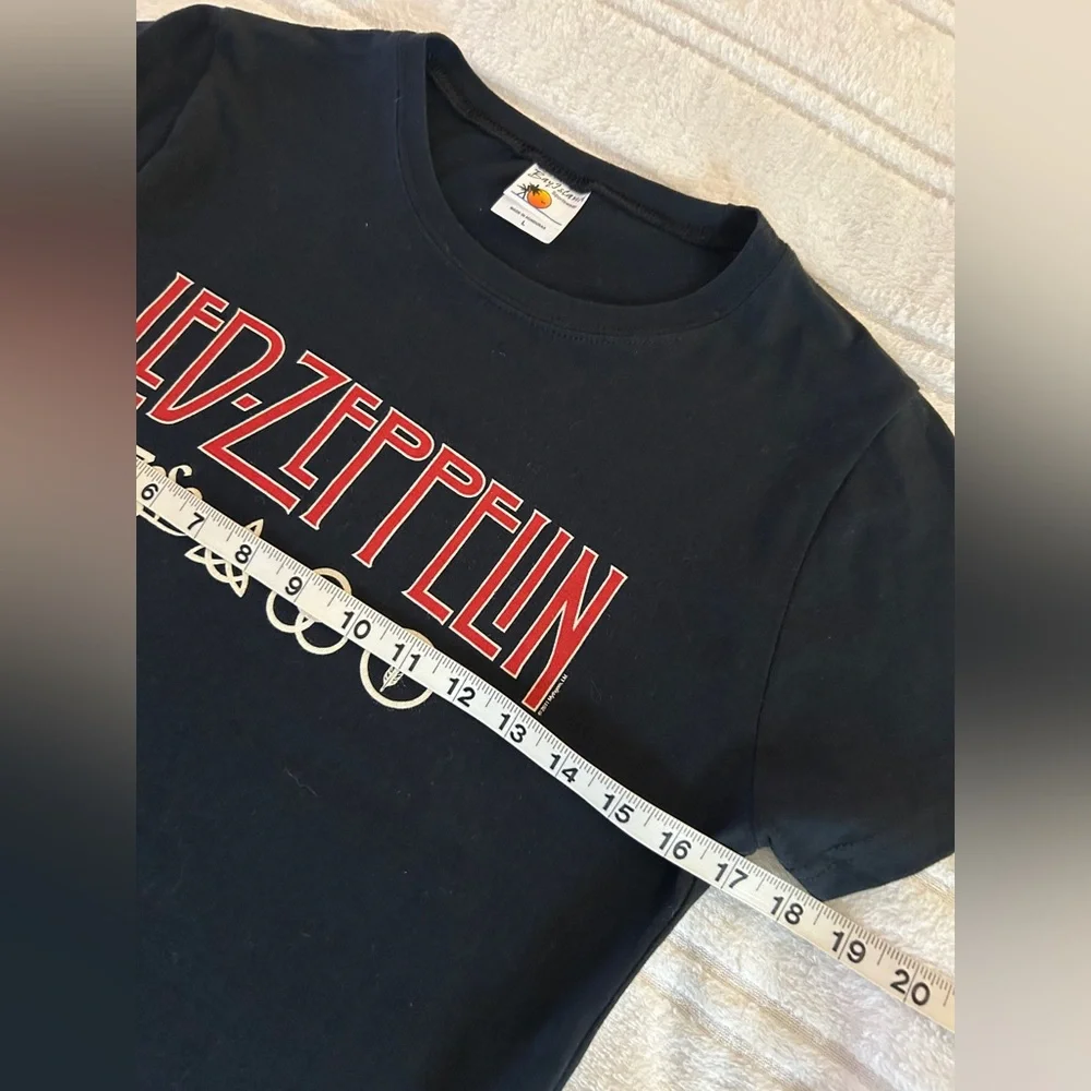 Bay Island Black Led Zeppelin Short Sleeve Tee Sz L - Picture 4 of 11